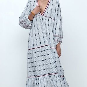 Zara striped tiered dress. Sold out o line & NWT